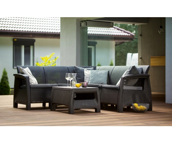 Set de gradina cu coltar - Corfu II Relax Grafit [7]