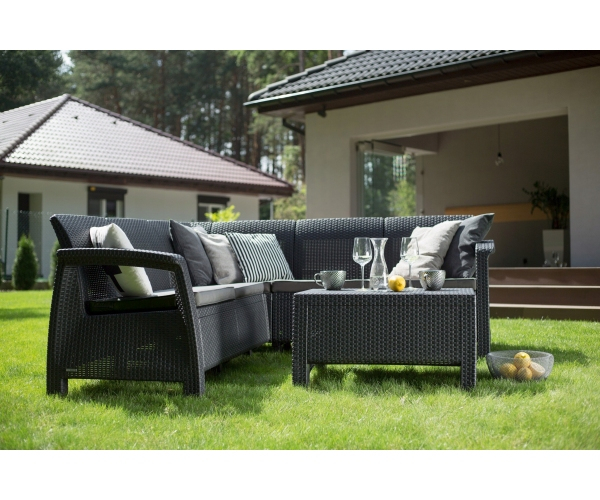 Set de gradina cu coltar - Corfu II Relax Grafit [6]