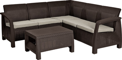 Set de gradina cu coltar - Corfu II Relax Maro [4]