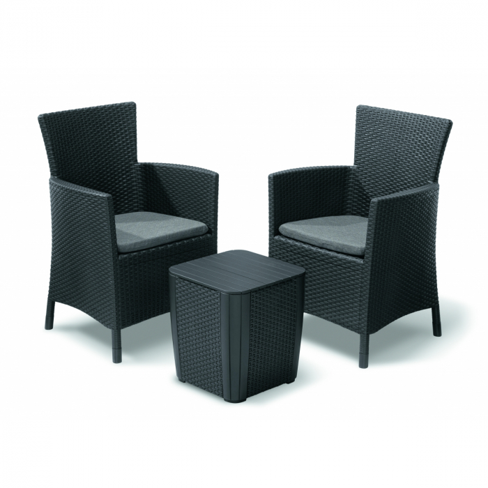 Set mobilier balcon, Keter Iowa cu masa Luzon gri [1]