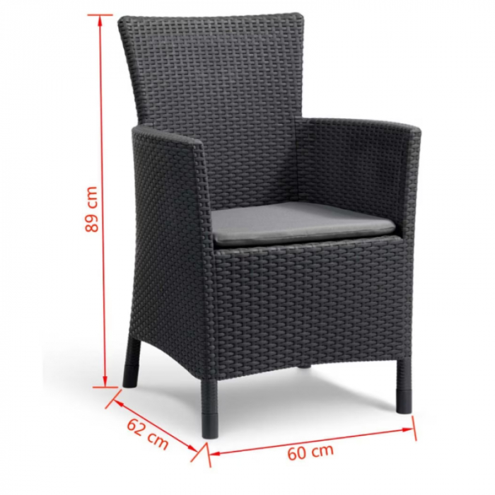 Set mobilier balcon, Keter Iowa cu masa Luzon gri [3]