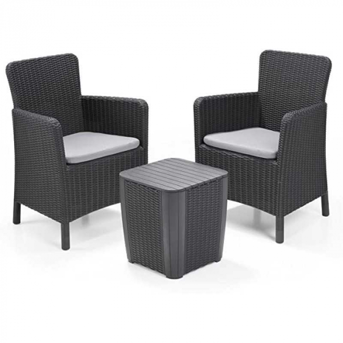 Set  Mobilier Cu Masa KETER TRENTON 2 Locuri Gri [1]