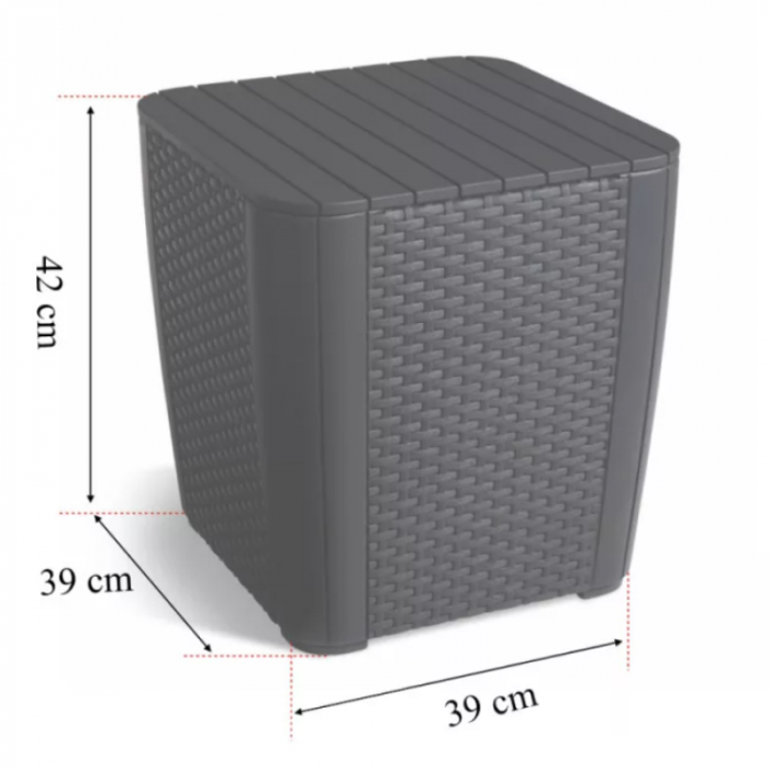 Set  Mobilier Cu Masa KETER TRENTON 2 Locuri Gri [6]