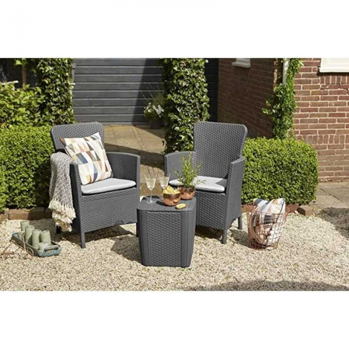 Set  Mobilier Cu Masa KETER TRENTON 2 Locuri Gri [2]