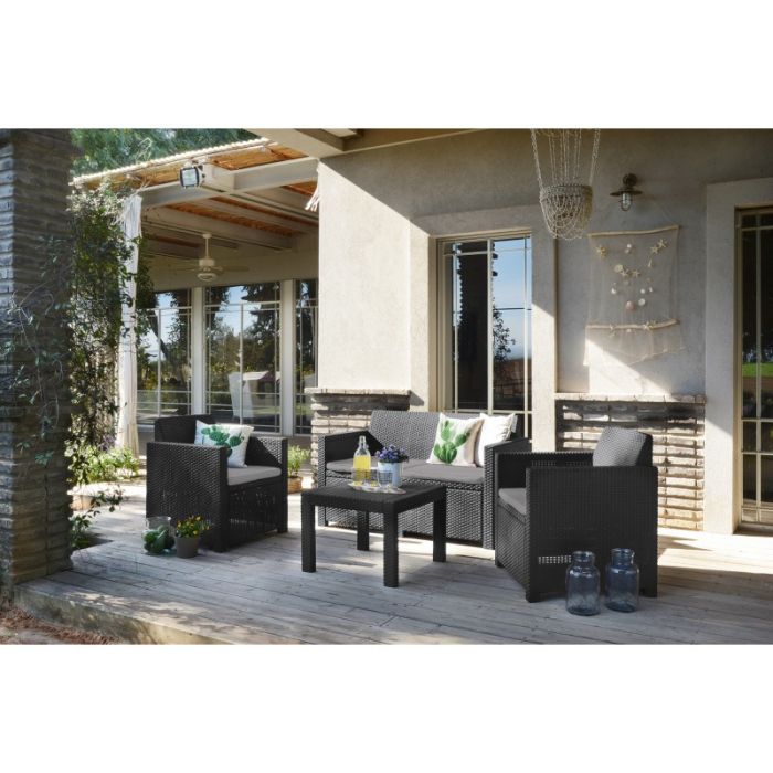 Set Mobilier de gradina Alabama Grafit/ Gri- rece [5]