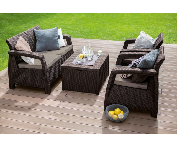 Set mobilier de gradina Corfu II BOX Maro/Gri-Taupe [5]