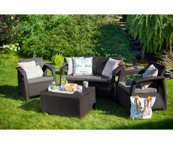 Set mobilier de gradina Corfu II BOX Maro/Gri-Taupe [6]