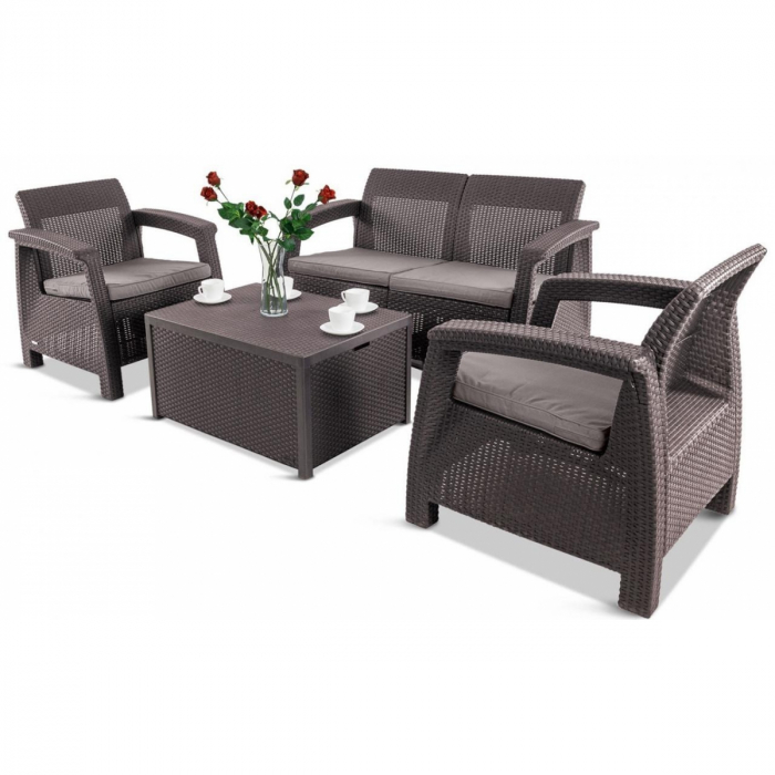 Set mobilier de gradina Corfu II BOX Maro/Gri-Taupe [2]
