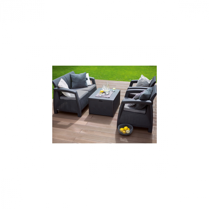 Set mobilier de gradina Corfu II DUO BOX Grafit/ Gri- rece [2]