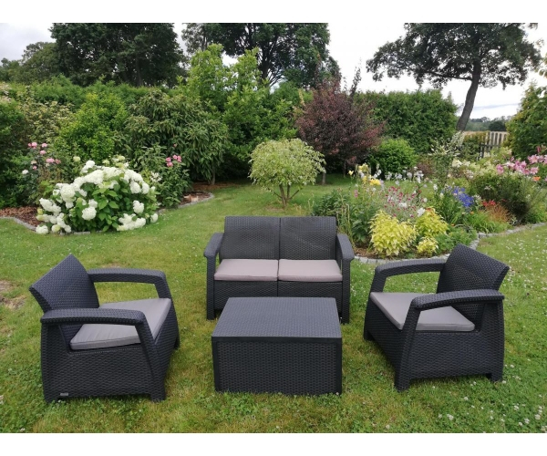 Set mobilier de gradina Corfu II DUO BOX Grafit/ Gri- rece [4]