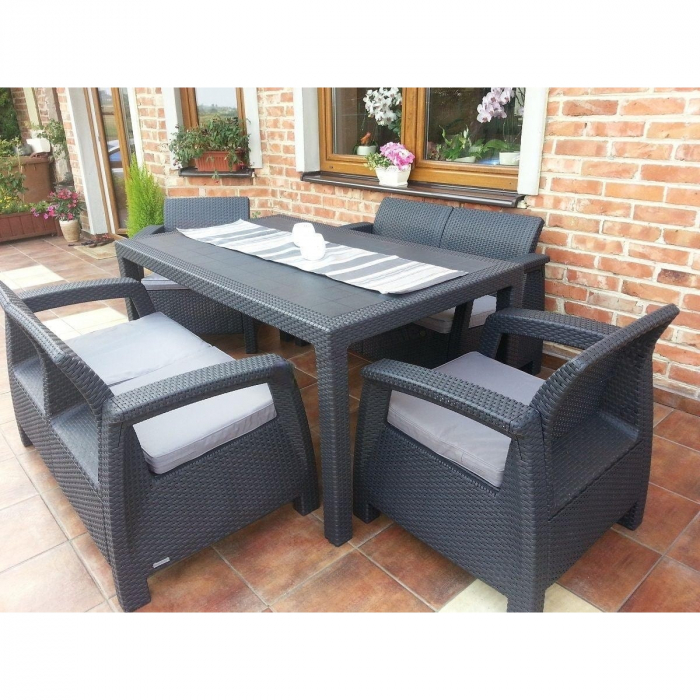 Set mobilier de gradina Corfu II Fiesta, Grafit/ Gri-rece [8]