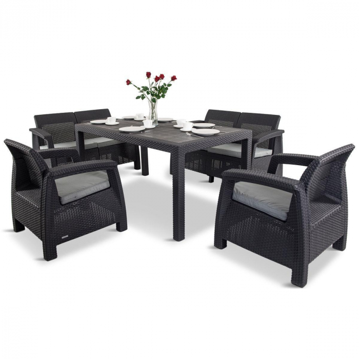 Set mobilier de gradina Corfu II Fiesta, Grafit/ Gri-rece [1]