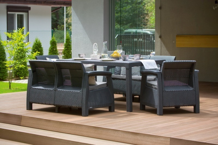 Set mobilier de gradina Corfu II Fiesta, Grafit/ Gri-rece [4]
