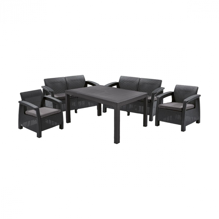 Set mobilier de gradina Corfu II Fiesta, Grafit/ Gri-rece [2]