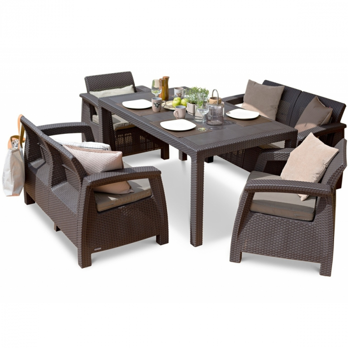 Set mobilier de gradina CORFU II FIESTA Maro/Gri-Taupe [2]