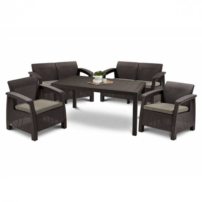 Set mobilier de gradina CORFU II FIESTA Maro/Gri-Taupe [1]