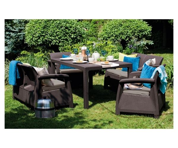 Set mobilier de gradina CORFU II FIESTA Maro/Gri-Taupe [3]