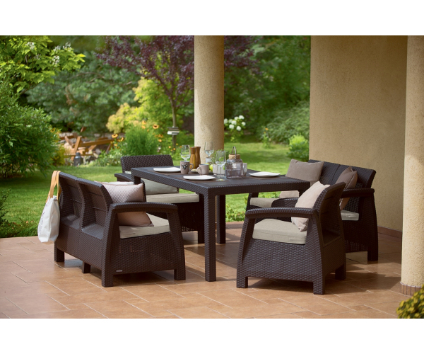 Set mobilier de gradina CORFU II FIESTA Maro/Gri-Taupe EE [1]