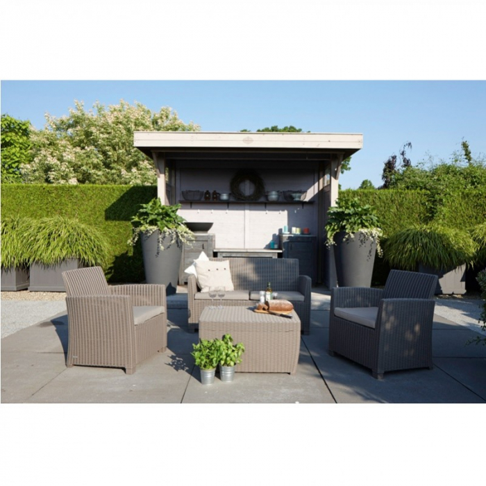 Set mobilier de gradina Corona Cusbox Capuccino/ Gri-nisipiu [3]