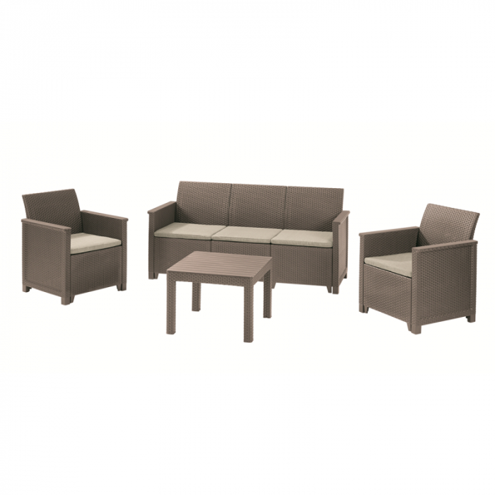 Set mobilier de gradina cu masa KETER ELODIE 5 locuri Cappucino [1]