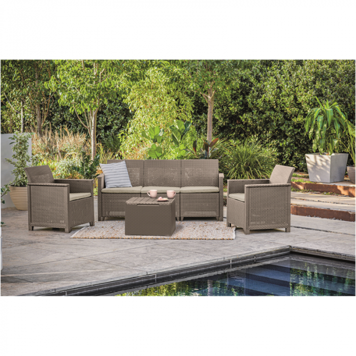 Set Mobilier De Gradina Cu Masa KETER ELODIE 5 Locuri Cappucino [7]