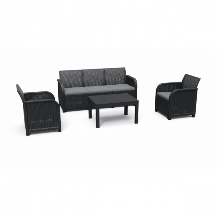 Set mobilier de gradina cu masa KETER ROSALIE 5 locuri gri [1]