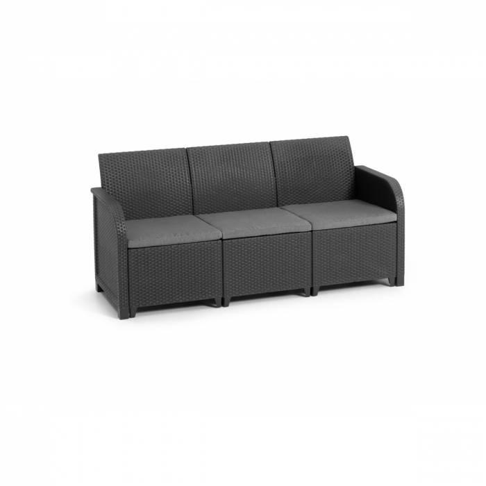 Set mobilier de gradina cu masa KETER ROSALIE 5 locuri gri [2]