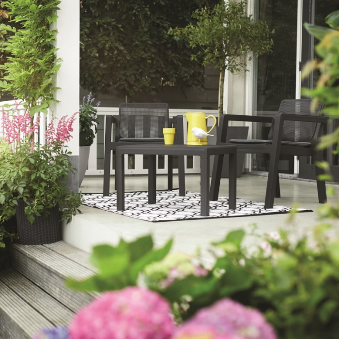Set mobilier de gradina, Emily Patio, Keter, perne incluse, gri [5]