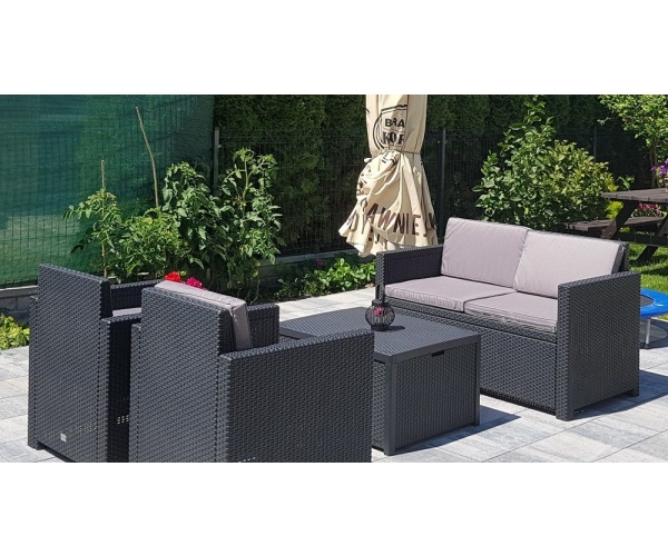 Set mobilier de gradina, Keter, Monaco Grafit/ Gri-rece [4]