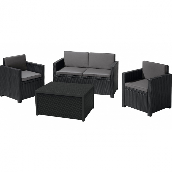 Set mobilier de gradina, Keter, Monaco Grafit/ Gri-rece [1]
