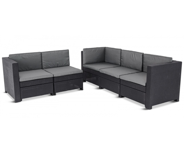 Set mobilier de terasa cu masuta de cafea - Provence Grafit/Gri- rece [3]