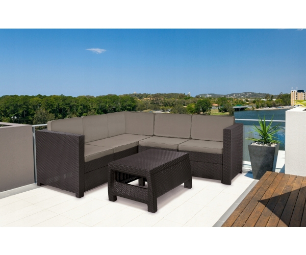 Set mobilier de terasa cu masuta de cafea - Provence Maro/Gri-taupe [4]