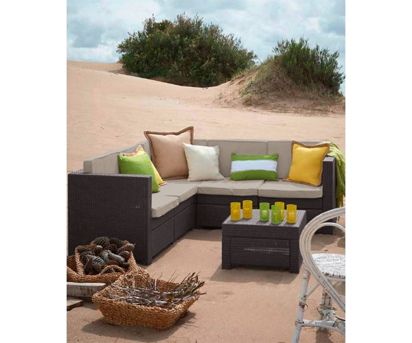 Set mobilier de terasa cu masuta de cafea - Provence Maro/Gri-taupe [5]