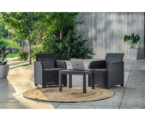 Set Mobilier KETER ROSALIE 2 Locuri Gri [2]