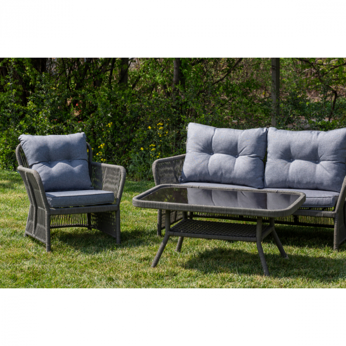 Set mobilier premium de gradina/terasa, Bury, ratan sintetic [2]
