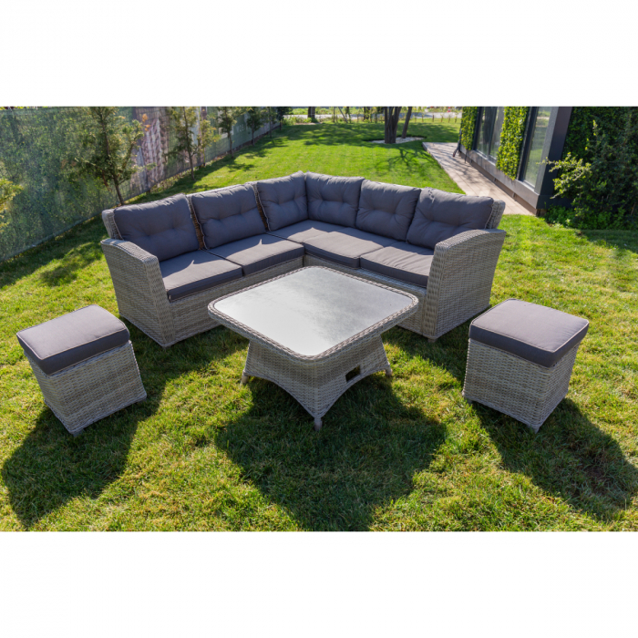 Set mobilier premium de gradina/terasa, Marbella, rattan sintetic [3]