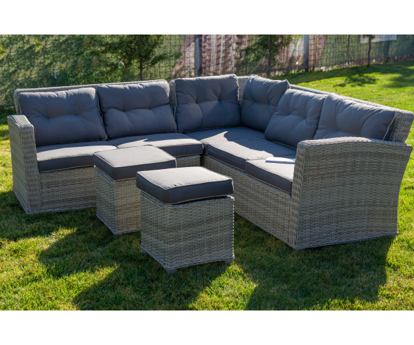 Set mobilier premium de gradina/terasa, Marbella, rattan sintetic [5]