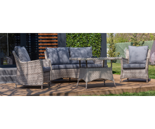 Set mobilier premium de terasa/gradina, Holan, ratan sintetic [4]