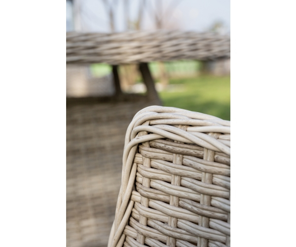 Set mobilier premium de terasa/gradina, Juventus Grande, ratan sintetic, gri [8]