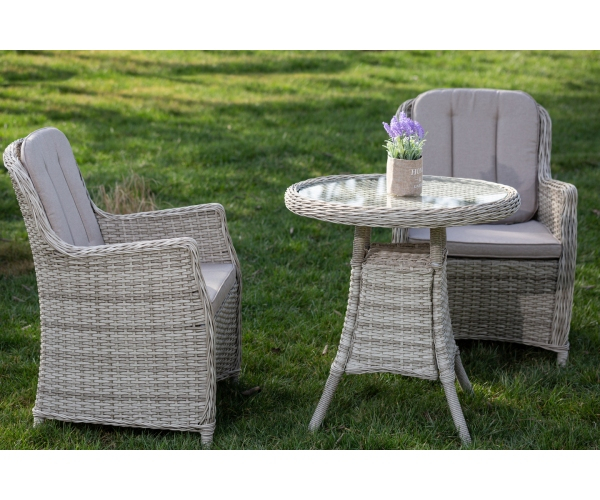 Set mobilier premium de terasa/gradina, Juventus, ratan sintetic, gri [2]
