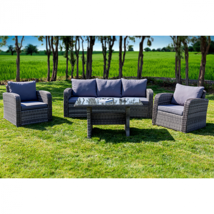 Set mobilier premium de terasa/gradina, Monaco, ratan sintetic [2]