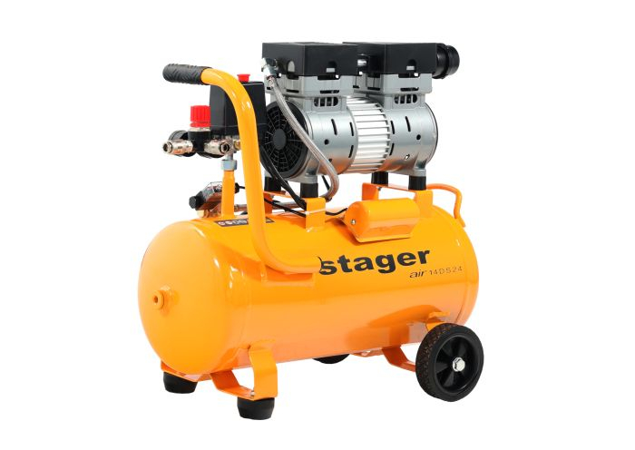 Stager Air 14DS24 compresor aer, 24L, 8bar, 135 L/min, monofazat, angrenare directa, silentios [3]