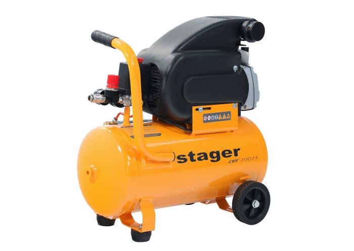 Stager Air 20D24 compresor aer, 24L, 8bar, 200L/min, monofazat, angrenare directa [2]