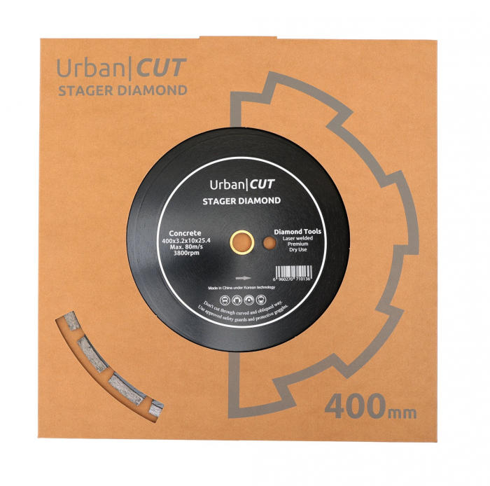 Stager URBAN CUT Disc diamantat 400x3.2x10x25.4-P pentru beton/asfalt [2]