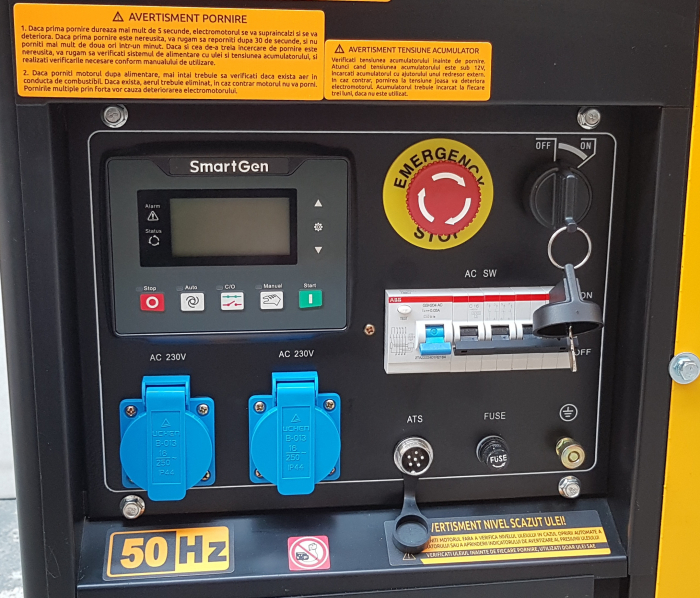 Stager YDE12E3 Generator open-frame 12kVA, 16A, 3000rpm, trifazat, diesel, pornire electrica [2]