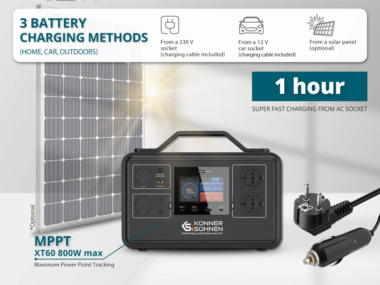 Konner & Sohnen KS 1200PS Stație de încărcare portabilă [5]