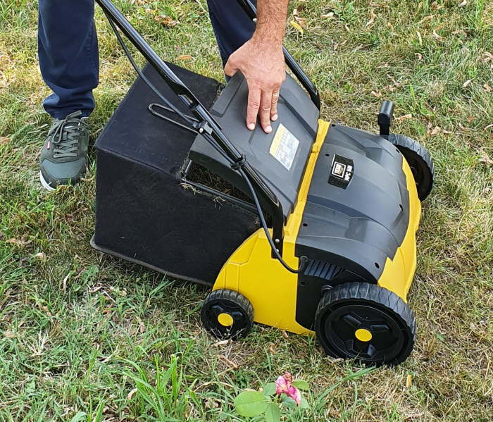 Texas MPC 1400 scarificator aerator gazon 2-in-1, motor electric 1400W, sac 35 litri, latime lucru 32cm, reglaj central [2]