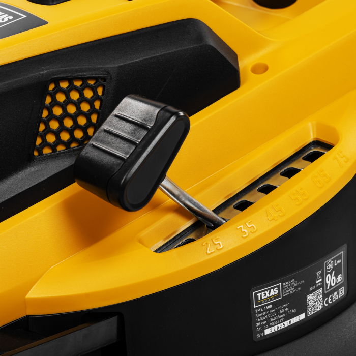 Texas TME1600, masina de tuns gazonul, motor electric, 1600W, latime lucru 380mm, reglaj central 6 trepte, sac 40 litri [4]