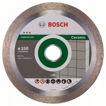 Bosch Disc diamantat Best for Ceramic 150x22.23x1.9x10mm [1]