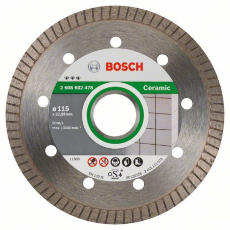 Discuri diamantate - Bosch Disc diamantat Best for Ceramic Extra-Clean Turbo 115x22,23x1.4x7mm